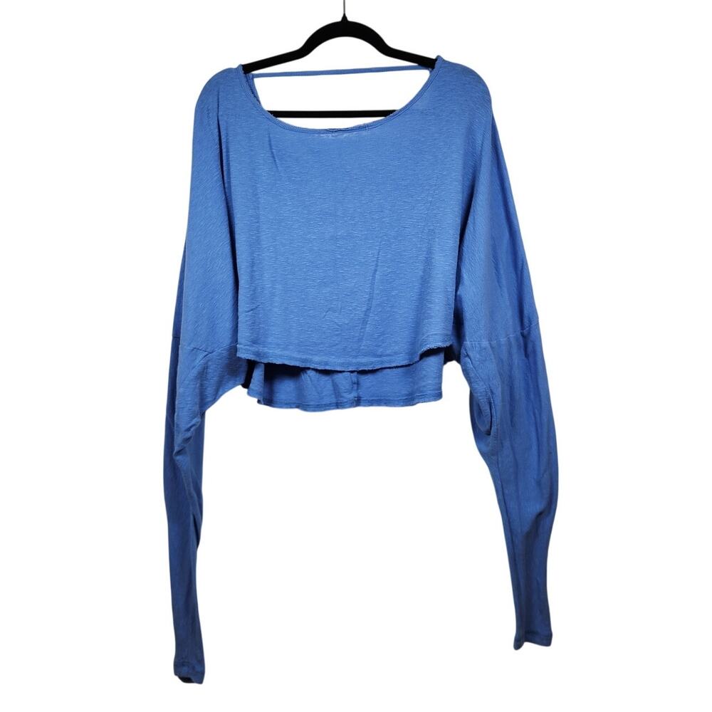 Out From Under Crop Boho Long Sleeve Shirt Top Fairy Whimsy Oversized XS